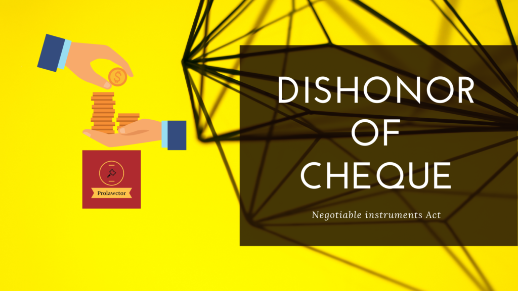 Dishonor of Cheque